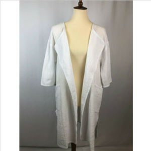 Soft Surroundings White Gauze Jacket S 6-8 NEW